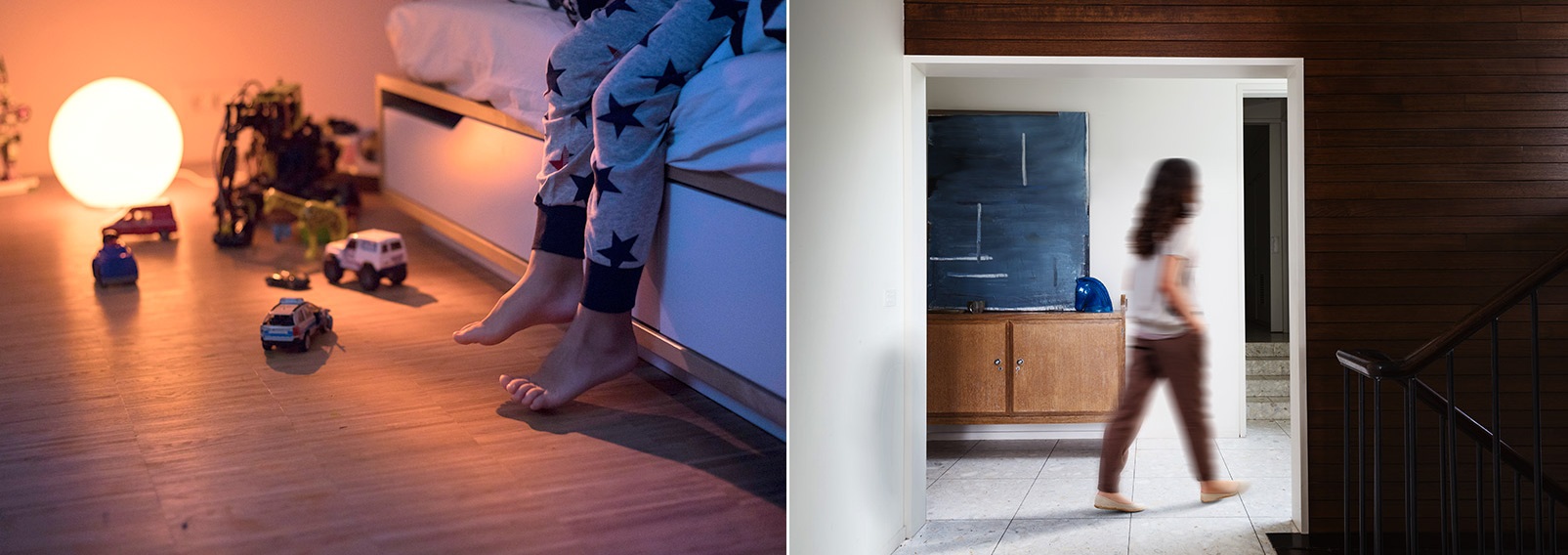 Iluminação inteligente Hedigma que acompanha cada passo, proporcionado segurança e conforto para crianças e adultos durante a noite.
